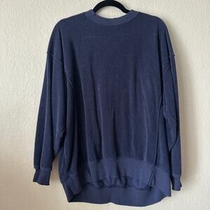 Aerie Crew Neck Pullover Knit Sweater Blue Size XS